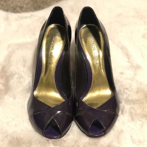 Antonio Melani Black-Plum Ombré Peep-Toe Pump